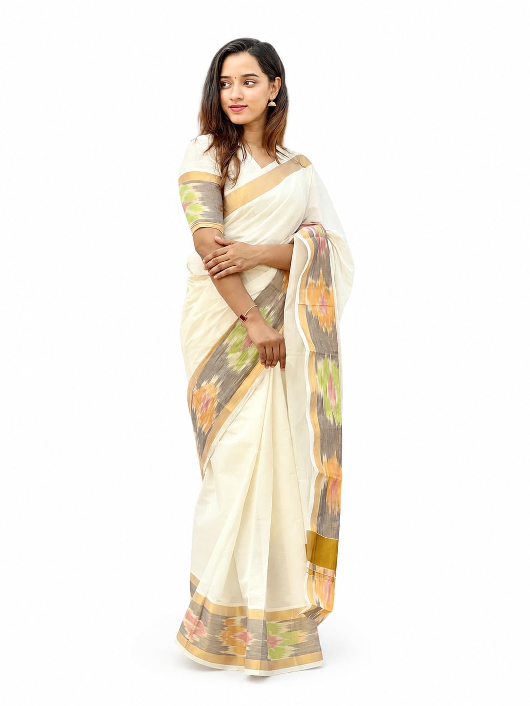 Pochampally Border Kerala Cotton Saree-picture-21