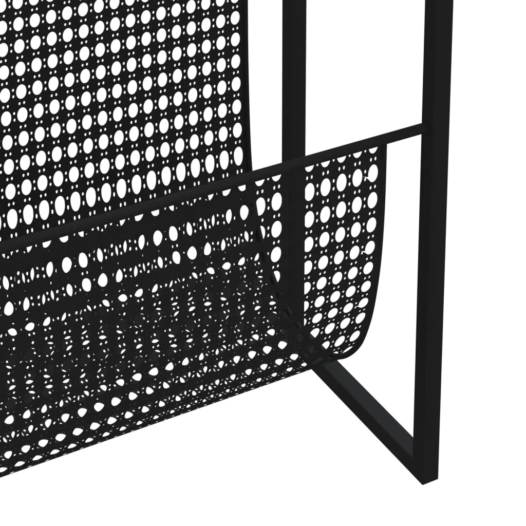 Stalowy stojak na czasopisma czarny 35x15x45 cm | Trwały organizer na książki, organizer na biurko, dekoracyjny blat stołu