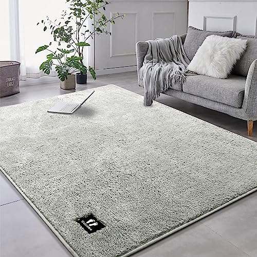 RTBQJ-AT Teppich Wohnzimmer 160x120cm Rugs for Living Room Moderner Flauschiger Kurzflor Teppich...