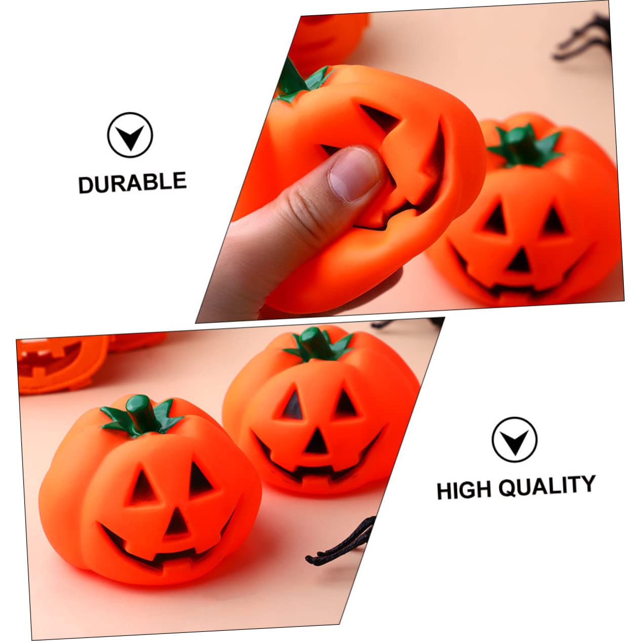 WOONEKY 8stücke Teiliges Halloween Kürbis Quietschspielzeug Für Kleine Hunde Interaktives Kauspielzeug Gesunder Kaubedürfnisse Für Haustierbesitzer