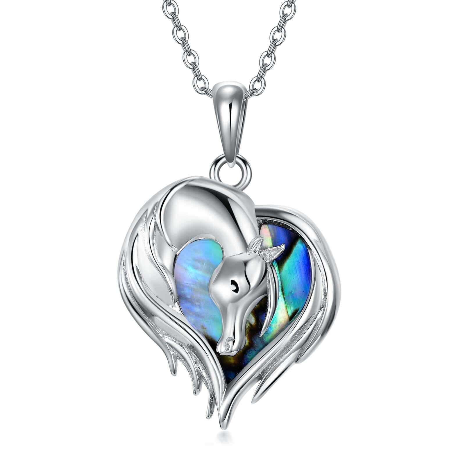 YAFEINI Tiere Kette für Damen 925 Sterling Sliber Herz Kaninchen/Hochland kuh/Fuchs/Elefant/Raccoon Halskette Anhänger Schmuck Geschenk für Mädchen