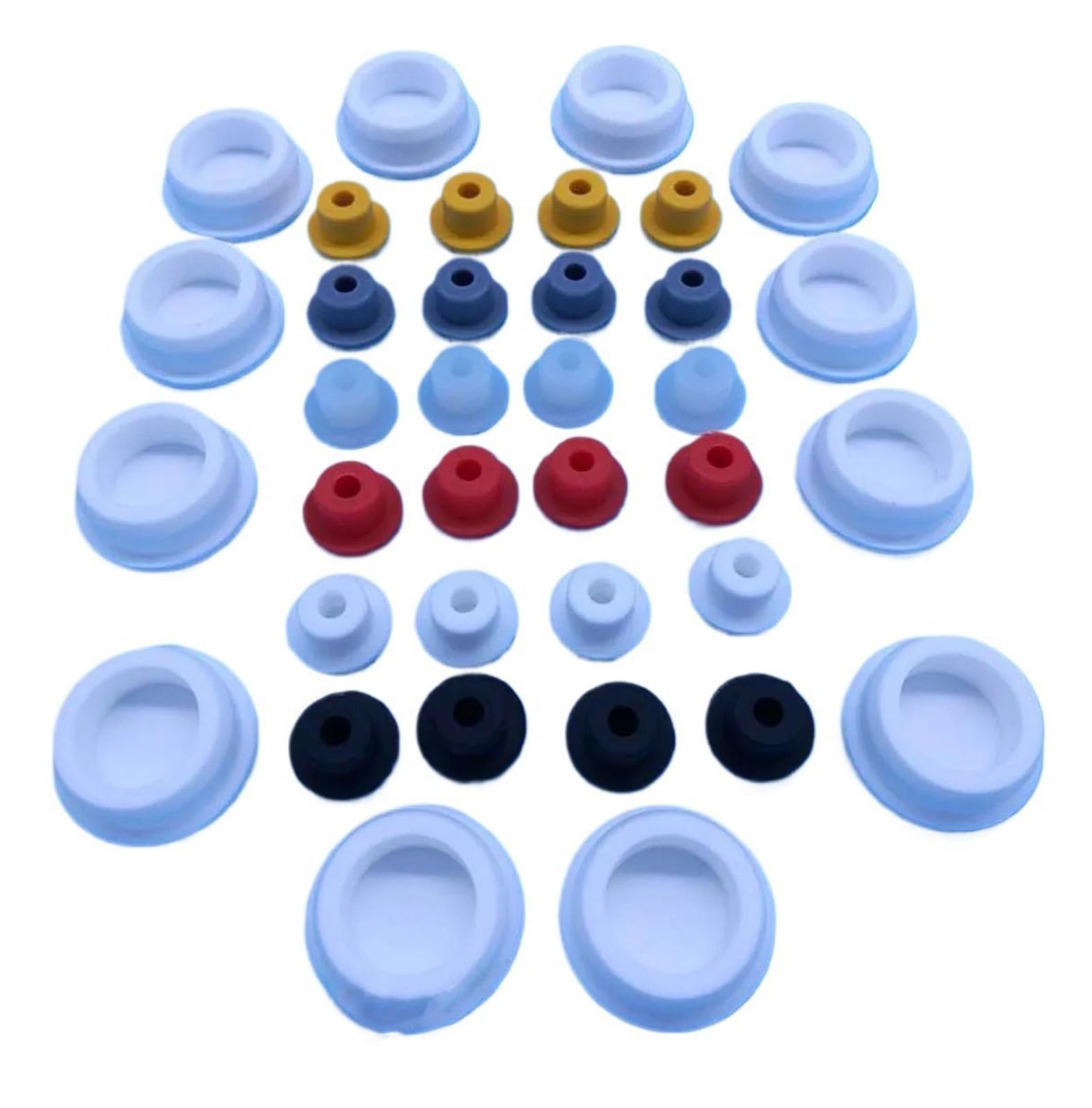 Okrągła zatyczka z silikonowej do otworu uszczelniającego 6,8 mm-201,5 mm Zaślepka w kształcie litery T(Schwarz,15.5mm(1pcs))
