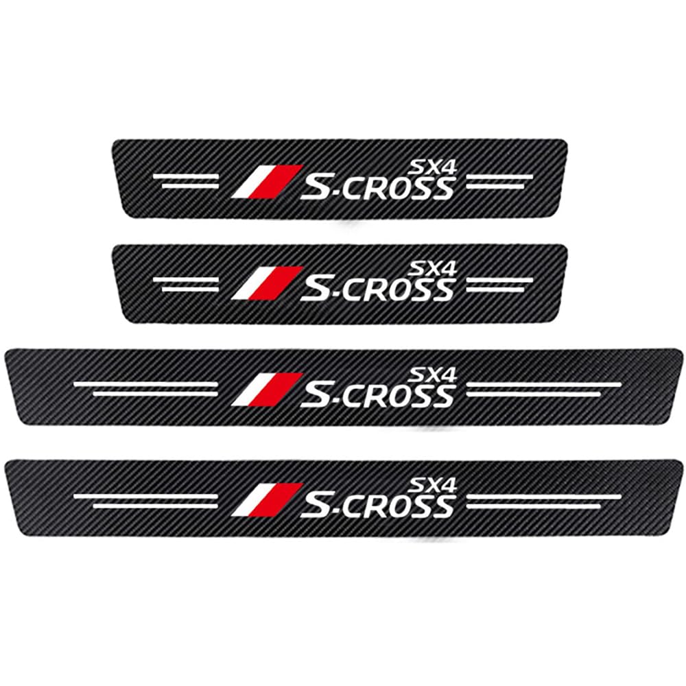 Sdyayfge Normal 4Pcs Kick Plates Car Door Sill Protector,For Suzuki Sx4 S-Cross