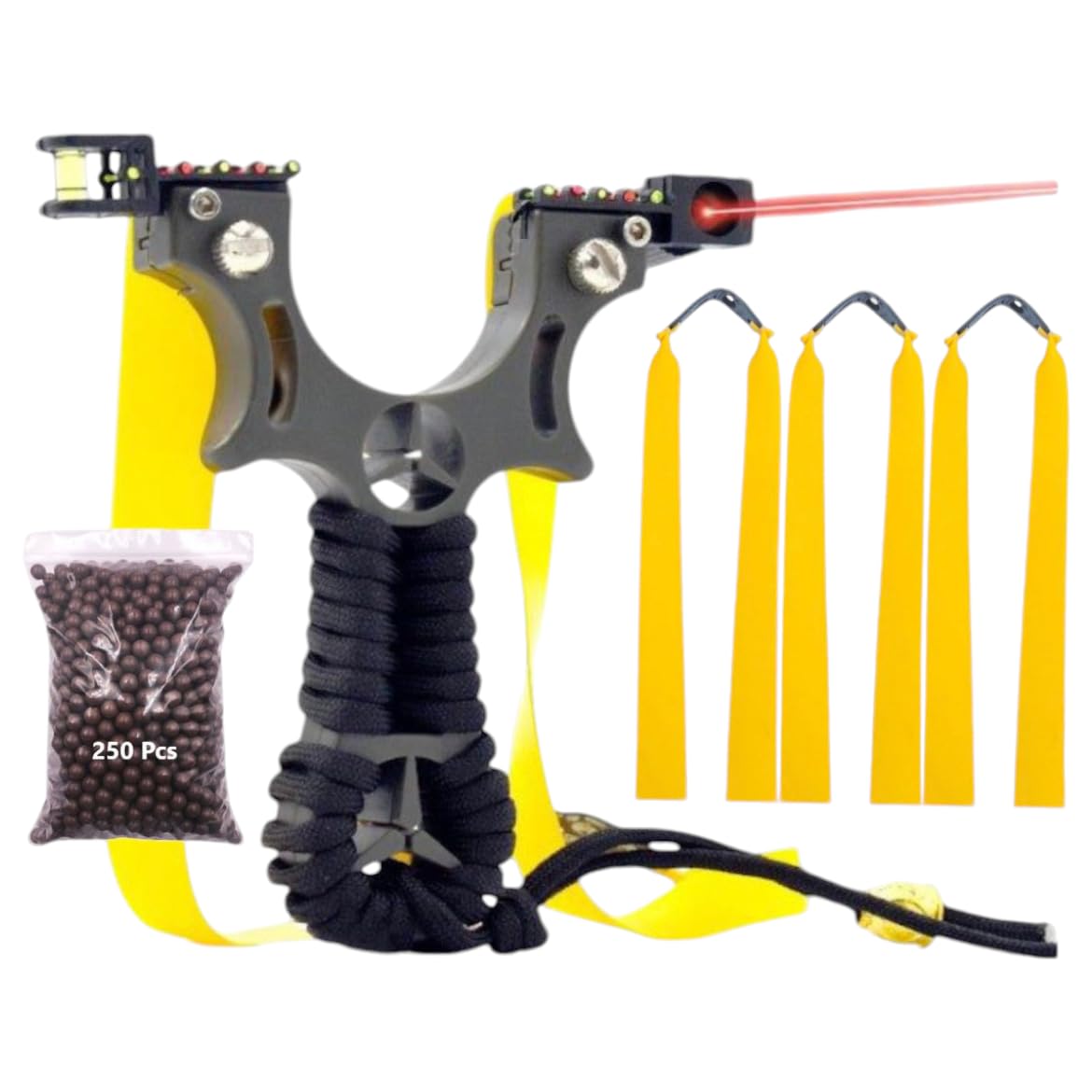 Marksman® Resin Plastic Material Outdoor Target Practice Laser Slingshot for Adults & Kids for Outdoor Games || Recreational Fishing and Fitness Toy Set || Target Games Slingshot for Hiking & Camping