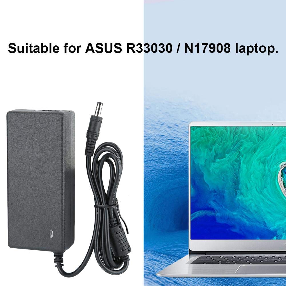 ASHATA Alimentatore Per Laptop 19V 3.42A 65W - Adattatore Di Ricambio Con Connettore 5.5x2.5mm, Compatibile R33030/N17908 - 2
