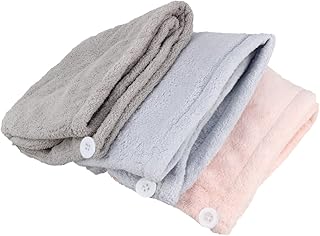 FRCOLOR 3 Pçs Toalha Para O Cabelo Toalha De Microfibra Toalhas De Microfibra Para O Cabelo Secagem Rápida Toalha De Cabelo Toalhas De Cabelo Turbante Chuveiro Coral Lã Secagem Cabelo