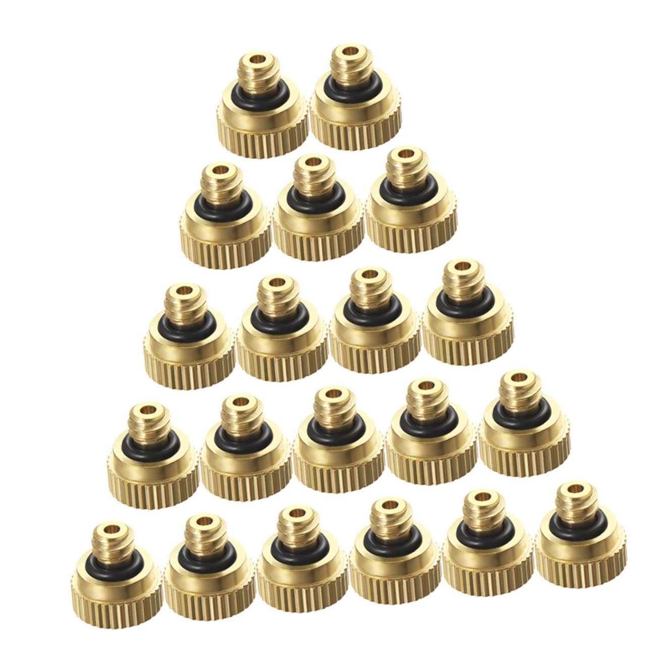 Parliky 40pcs Brass Misting Nozzles Misting Sprayer Nozzles for Cooling Jet for Water Hose