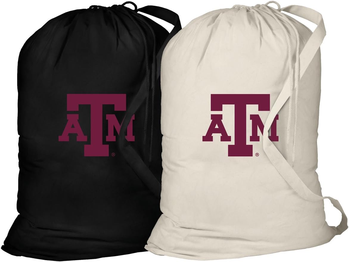 Texas A&M Laundry Bag -2 Pc SET- Texas A&M Aggies Clothes Bags