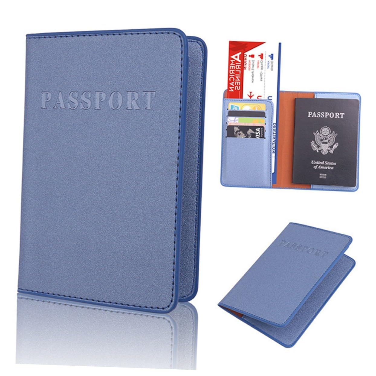 LIFKOME 4 Pz Portafoglio Passaporto Caso Di Passaggio Porta Passaporto in Pelle Titolare Cartella Documenti D'identità