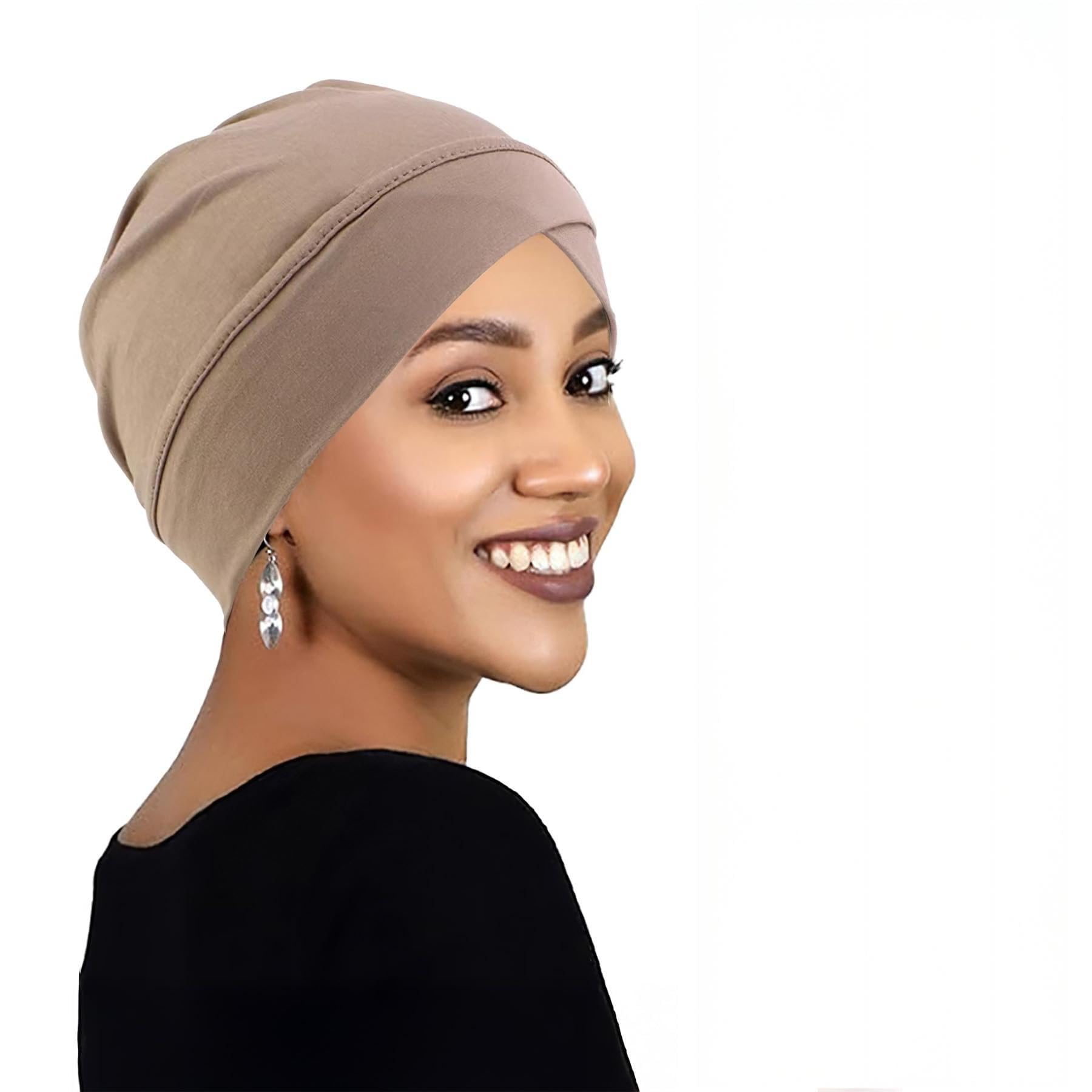 3 Pcs Hijab Undercap for Women, Muslim Inner Hijab Caps Girls Stretchy Breathable Full Cover, Chemo Head Scarf Beanie Skull Cover Cap for Women Hair Loss,Applicable Girls Sleep, Eid al-Fitr, Prayers