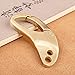 Solid Brass Carabiner Key Chain Rings Crescent Shaped Clasp Hook for Home and Car Keys