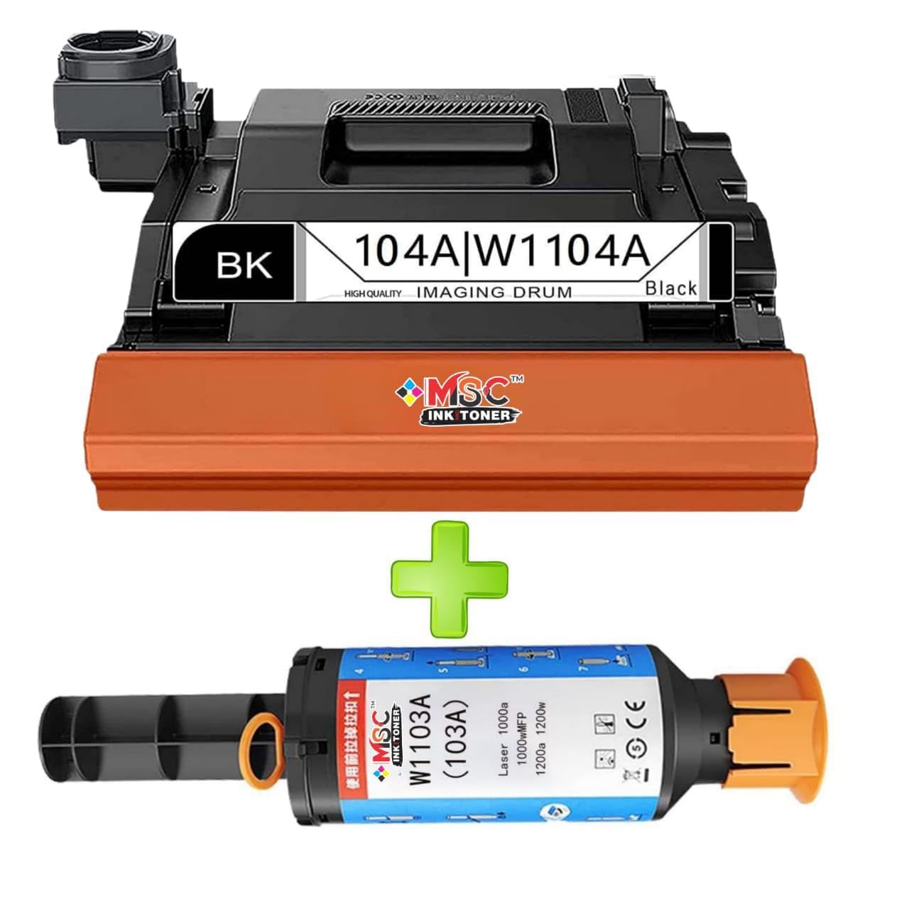 See full amazon price history chart for MSC INK AND TONER 104A (W1104A) +103A Toner Reload Kit Combo Pack with New Chip Compatible Drum Unit for HP Neverstop Laser Printer MFP 1000,1000a,1000w,1020,1020c,1020w,1200,1200a and 1200w Printers MSC INK AND TONER 104A (W1104A) +103A Toner Reload Kit Combo Pack with New Chip Compatible Drum Unit for HP Neverstop Laser Printer MFP 1000,1000a,1000w,1020,1020c,1020w,1200,1200a and 1200w Printers (B0CM6CXFVG) Amazon Price History, Amazon Price Tracker