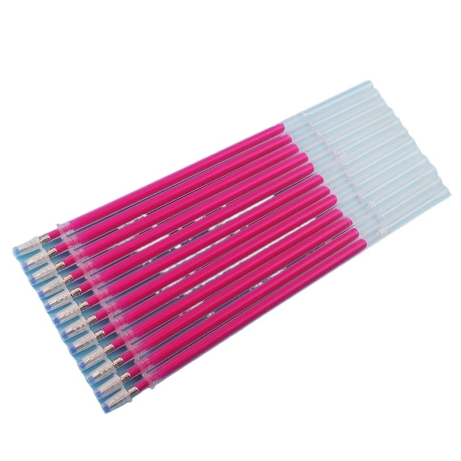 Tiza costura 100 Uds. Bolígrafos de desaparición de alta temperatura, bolígrafos de disipación de tela for ropa, bolígrafos de disipación de agua a medida para Tela(100pcs Rose red)