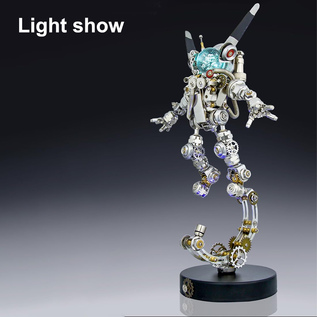 3D Metall Puzzle-DIY Astronaut Kaninchen 3D Modell Bausätze Erwachsene, Tier Figuren Metallbaukasten Bastelset Modellbau, Steampunk Deko, Geschenk für Weihnachten (500PCS)