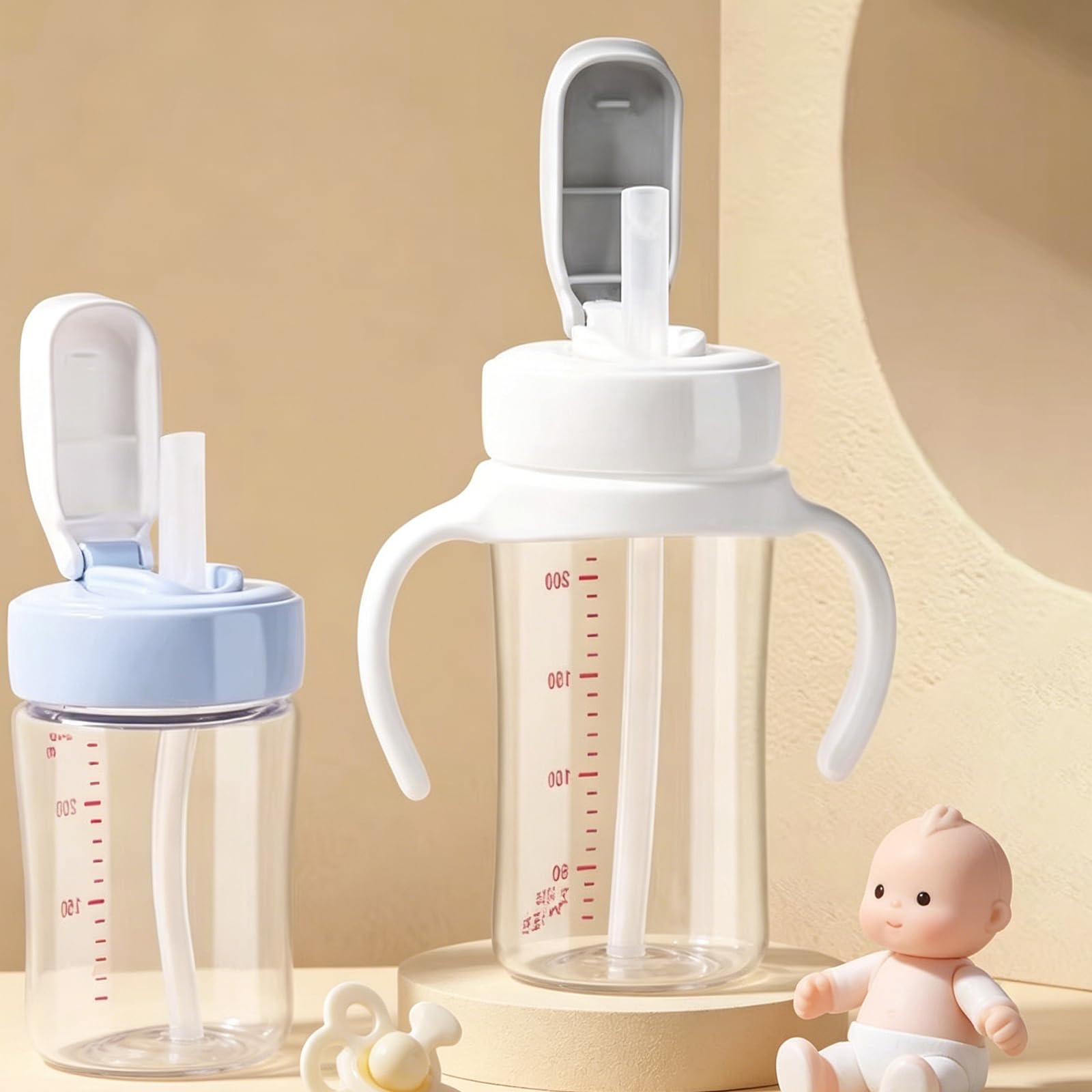 3 Pack Baby Bottle Handles for Newborn Infants, BPA-Free Non-Slip Ergonomic Grip Easy to Install Replacement Handle for Baby Bottles, White (Set of 3) — view 6