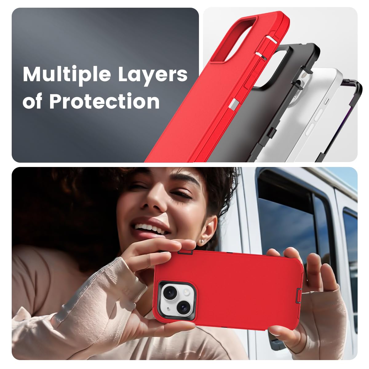 ESR For IPhone 15 Pro Case, Metal Kickstand Case, 3 Stand Modes, Military-Grade Drop Protection, Supports Wireless Charging, Slim Back Cover With Patented Kickstand, Boost Series, Black - View #13