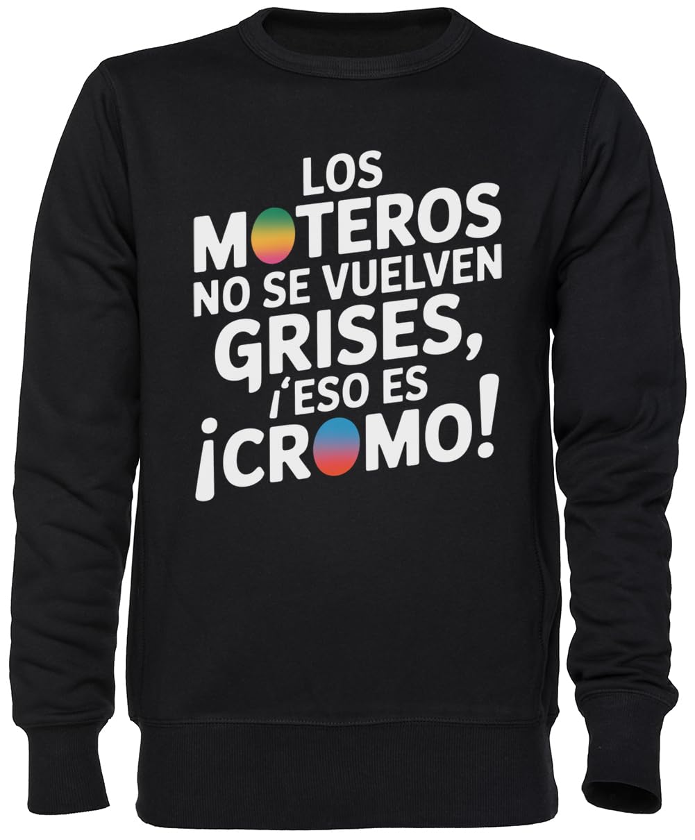Jersey Los Moteros noir pull unisexe confortable pour motard