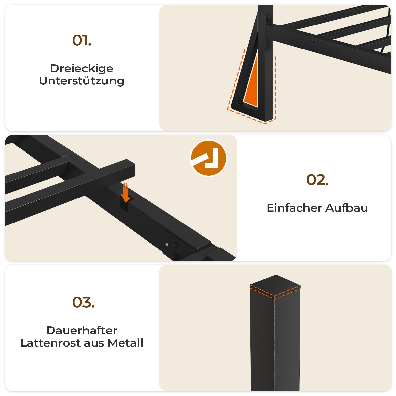 DICTAC Bettgestell 90x200 mit LED Beleuchtung, Bett 90x200 mit Steckdose und 2 USB, Einzelbett mit Holzkopfteil, Metallbett mit Lattenrost aus Metall, Bettrahmen mit Stauraum unter dem Bett, Höche 32
