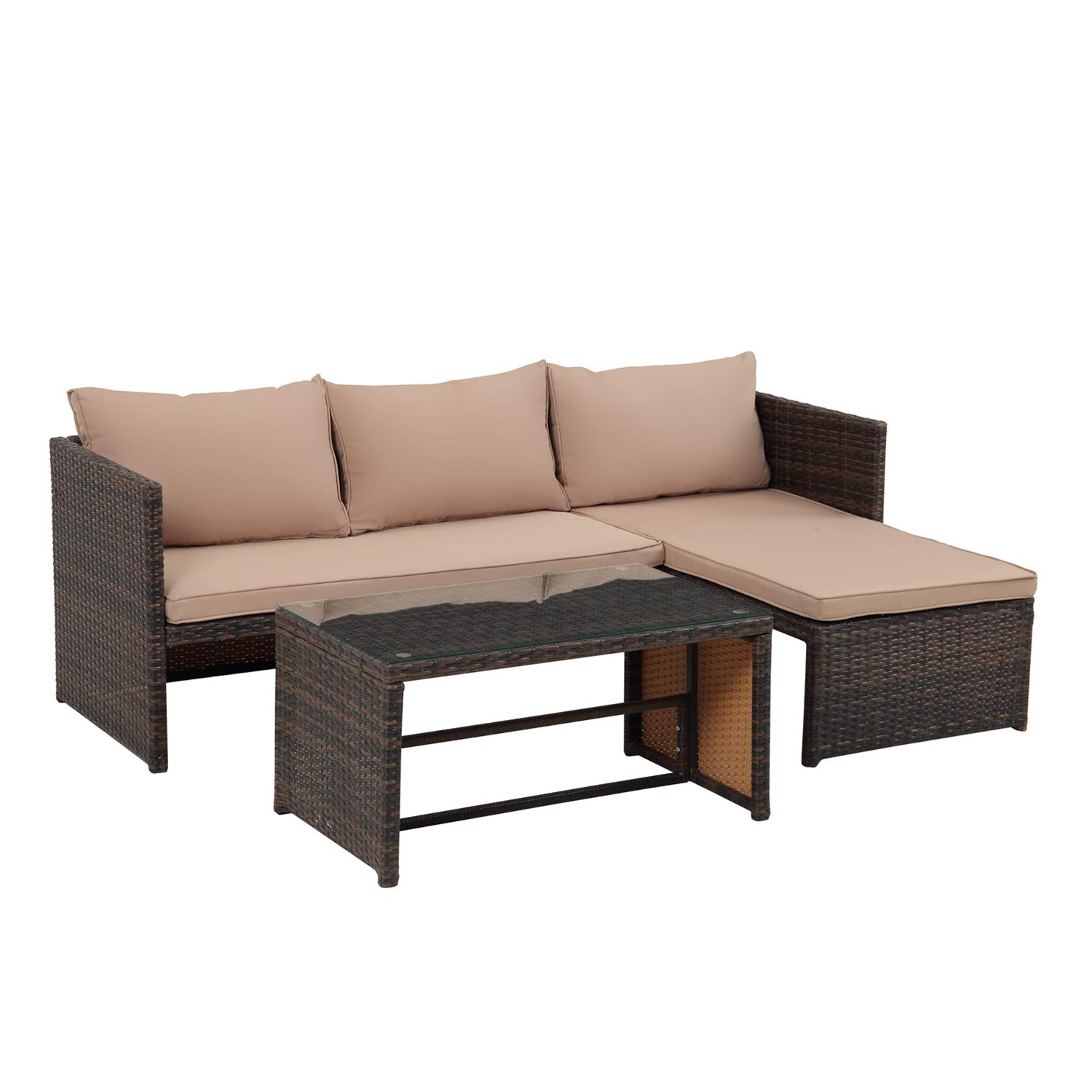 Buy Outdoor Conversation Furniture Wicker Furniture Set 3Piece Outdoor