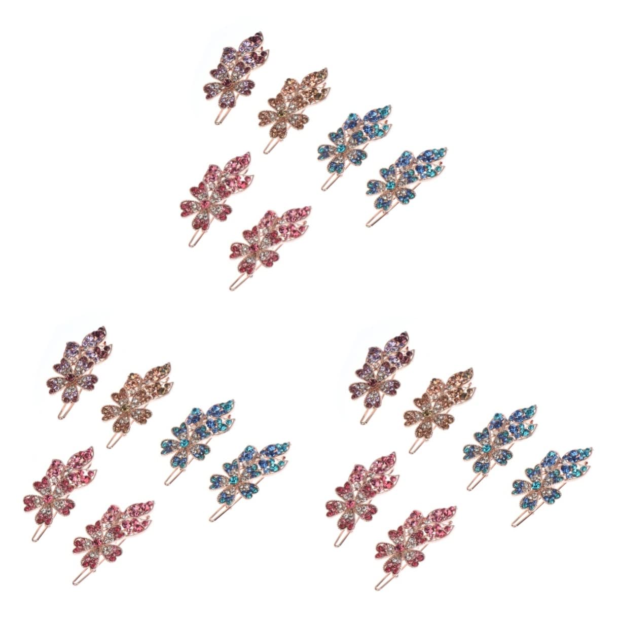 18stücke Teiliges Rhinestone Haarklammern Für Frauen Elegante Blumen-haarspangen Verzierte Bobby Für Hochzeiten Und Besondere Anlässe Schicke Haarschmuck-accessoires Für