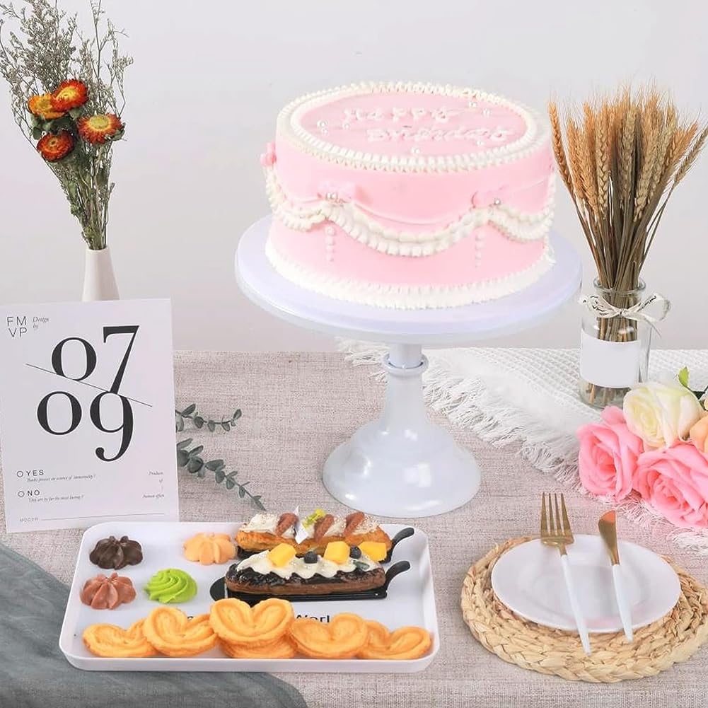 Fubdnefvo 3-delige taartstandaard, cake-standaard, hoge taartstandaard voor de desserttafel, perfecte presentatie voor bruiloft, afstudeerfeest