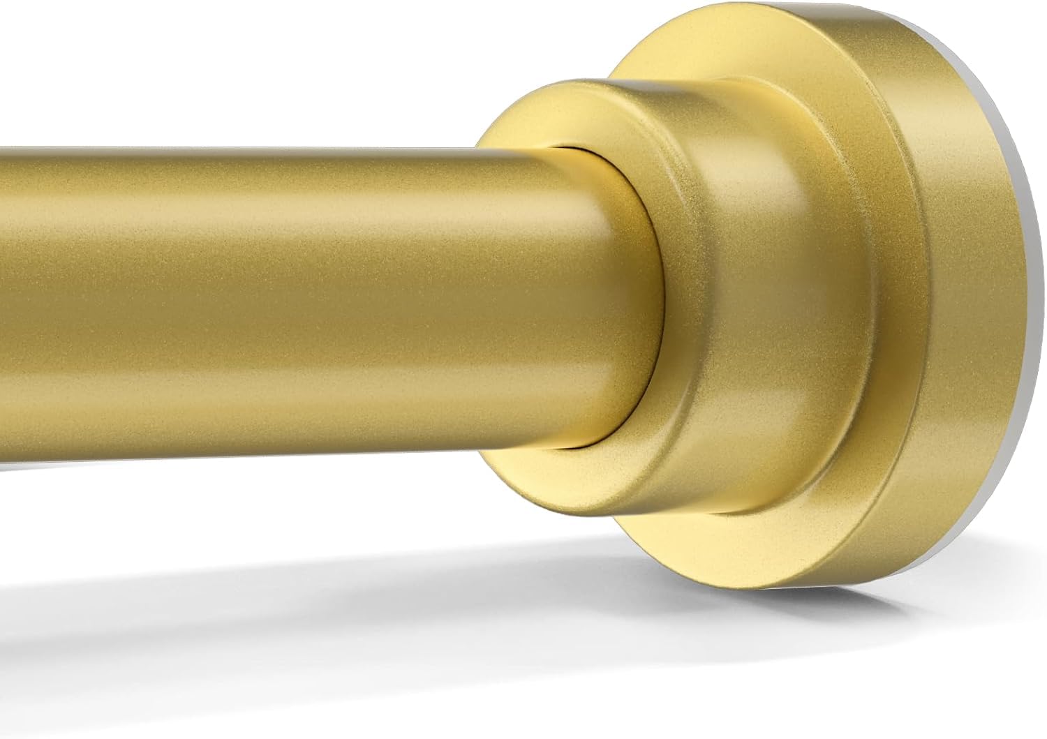 HAOYUNTE 1Stück Gardinenstange ohne Bohren 79-195cm Ø 22 mm, Duschstange zum Klemmen - ausziehbare Klemmstange für Fenster, Kleiderschrank & Badezimmer (Gold)