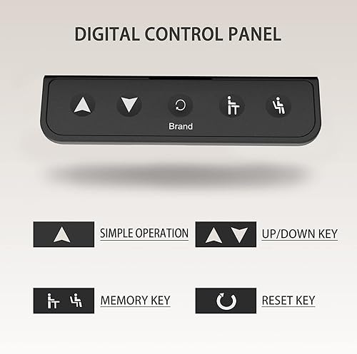 Miniatura 6 de JUMMICO Escritorio de pie eléctrico ajustable de 44 pulgadas escritorio grande para sentarse de pie escritorio de computadora oficina en casa
