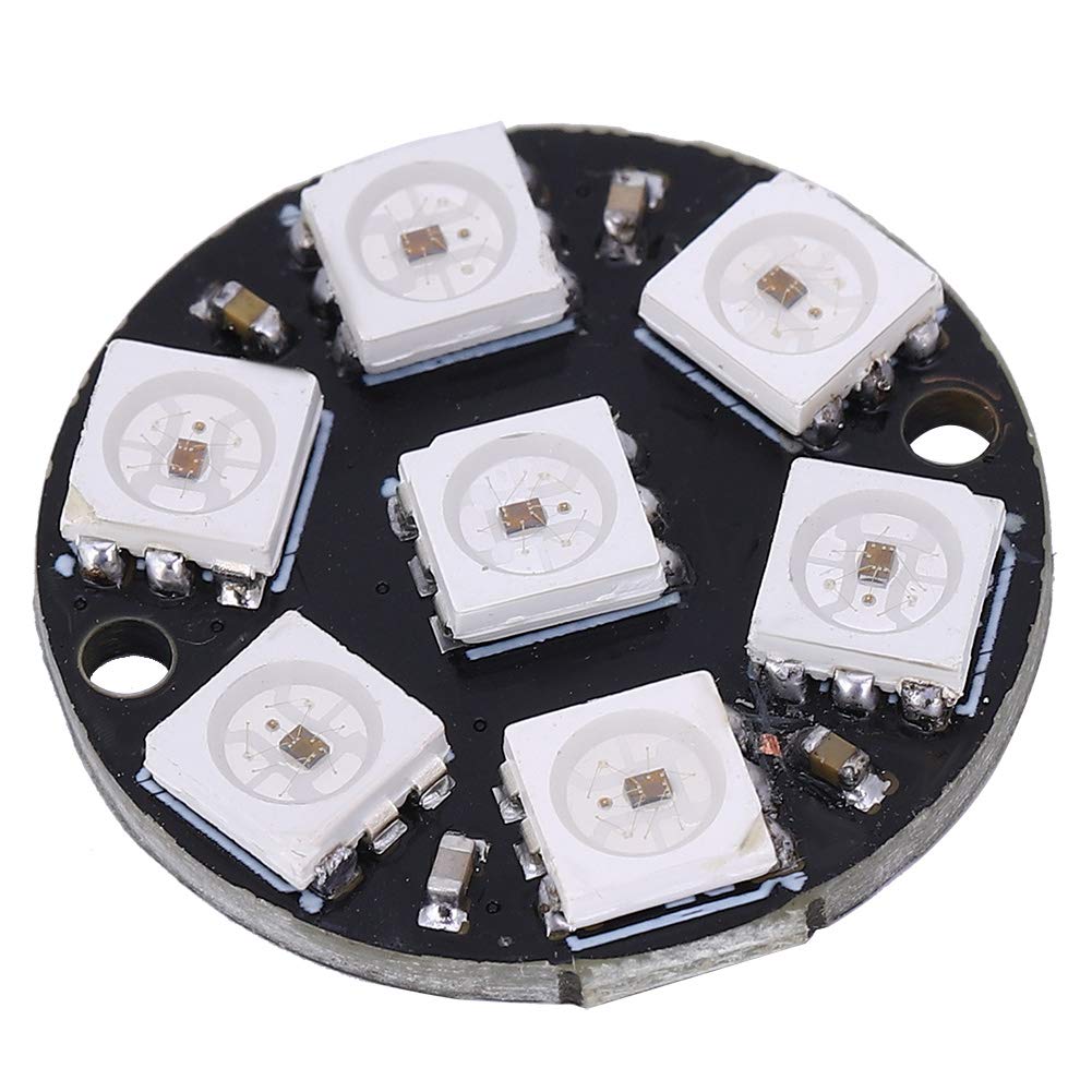 10 Pièces Pilote de LED, Lumière de Couleur Ronde Intégrée Ws2812b Anneau 5050 WS2812 Carte de Développement 7 Bits Cjmcu Bit WS2812 RGB