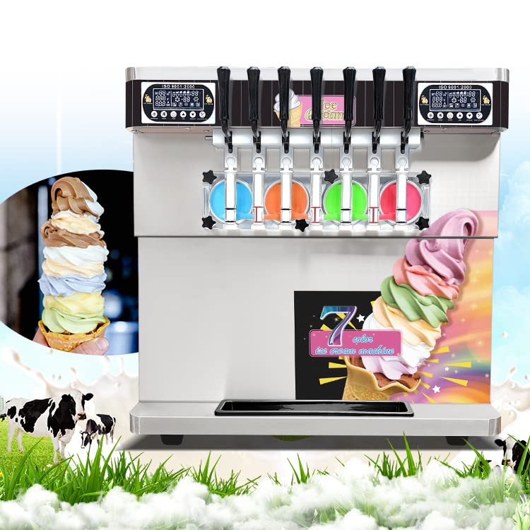 Buy Kolice commercial countertop 7 flavors soft serve ice cream machine