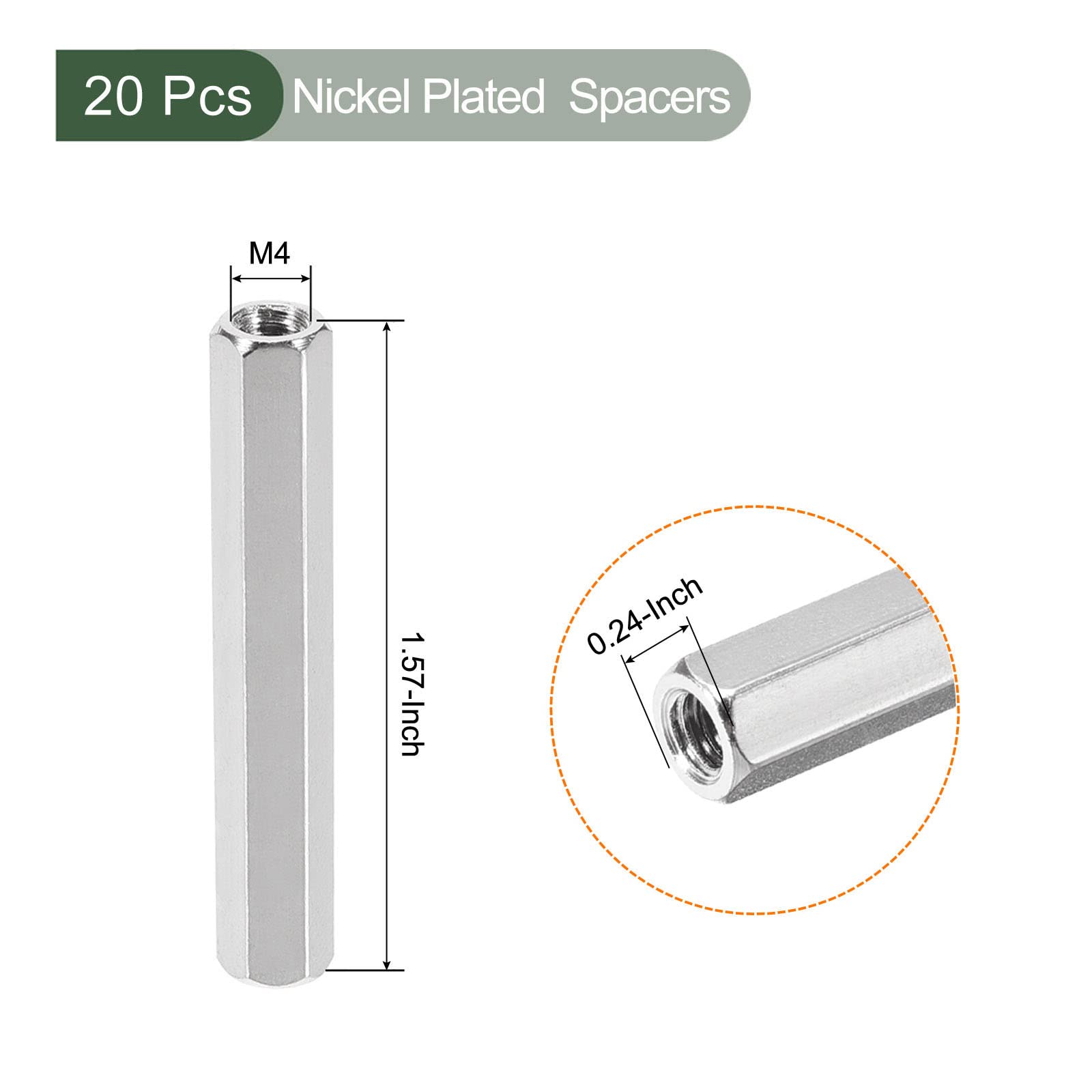 YOKIVE 20 Pcs M4 Spacers, Brass Hex PCB Standoffs Nuts, Keep Height Consistent, Great for Motherboard Circuit Board - Image 2