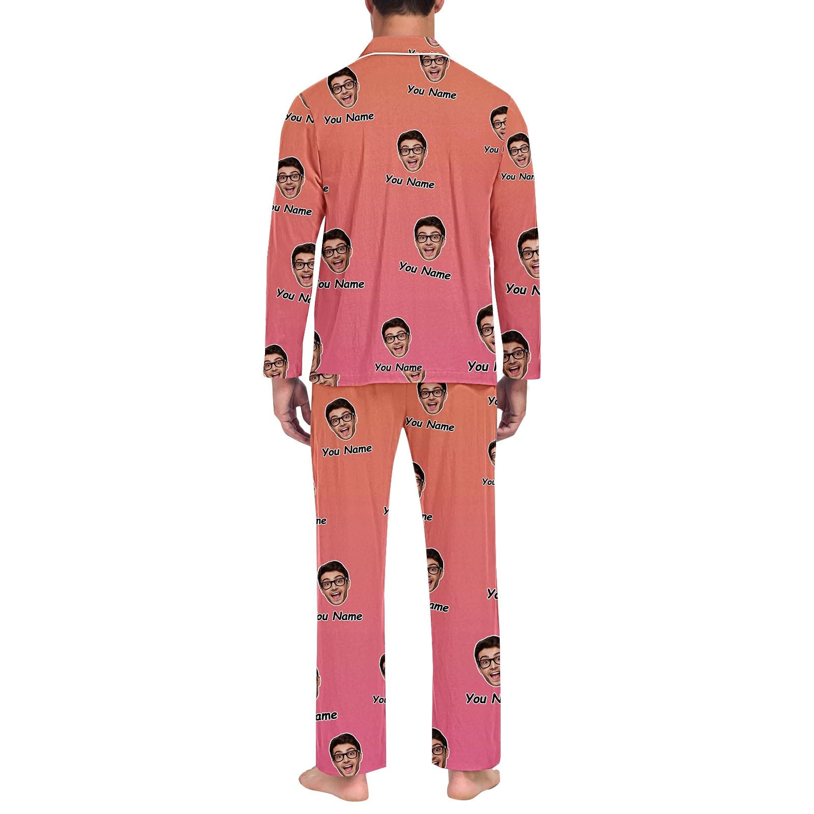 Generisch Traje de hombre 52 conjunto de pijama pantalones divertidos para hombres mujeres parejas a juego unisex nombre personalizado vaca albornoz hombre
