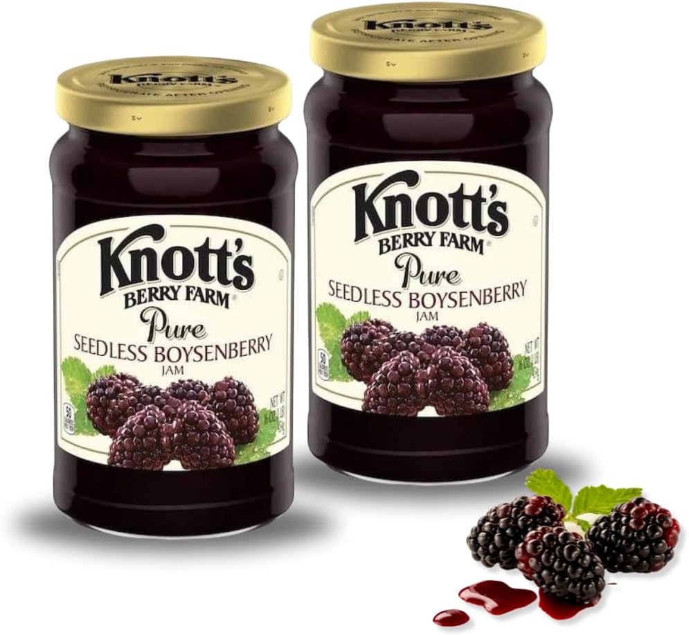Knotts Berry Farm Jam Pure Seedless Boysenberry 16 Oz (2 Pack) Grocery & Gourmet