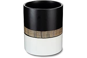 Black and White Utensil Holder: Classic Farmhouse Charm for Your Kitchen