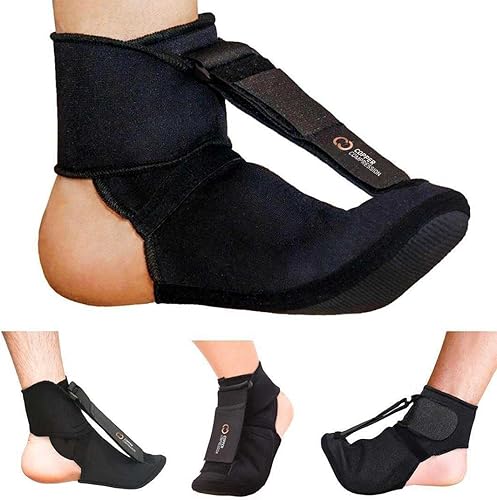 Miniatura 1 de Copper Compression Calcetín de férula nocturna para fascitis plantar. Soporte ortopédico dorsal para pie derecho o izquierdo. Férulas suaves para