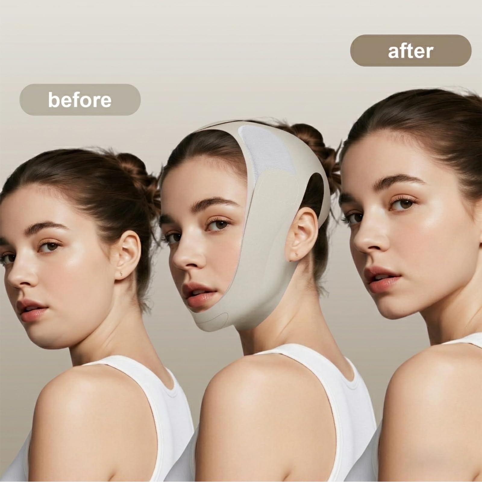 Reductor de Papada, Mentonera Postquirurgica, Jawliner de Graphen, Banda Facial de Levantamiento, Cinturón Facial Ajustable, Transpirable, para Todo Tipo de Rostro, Morado