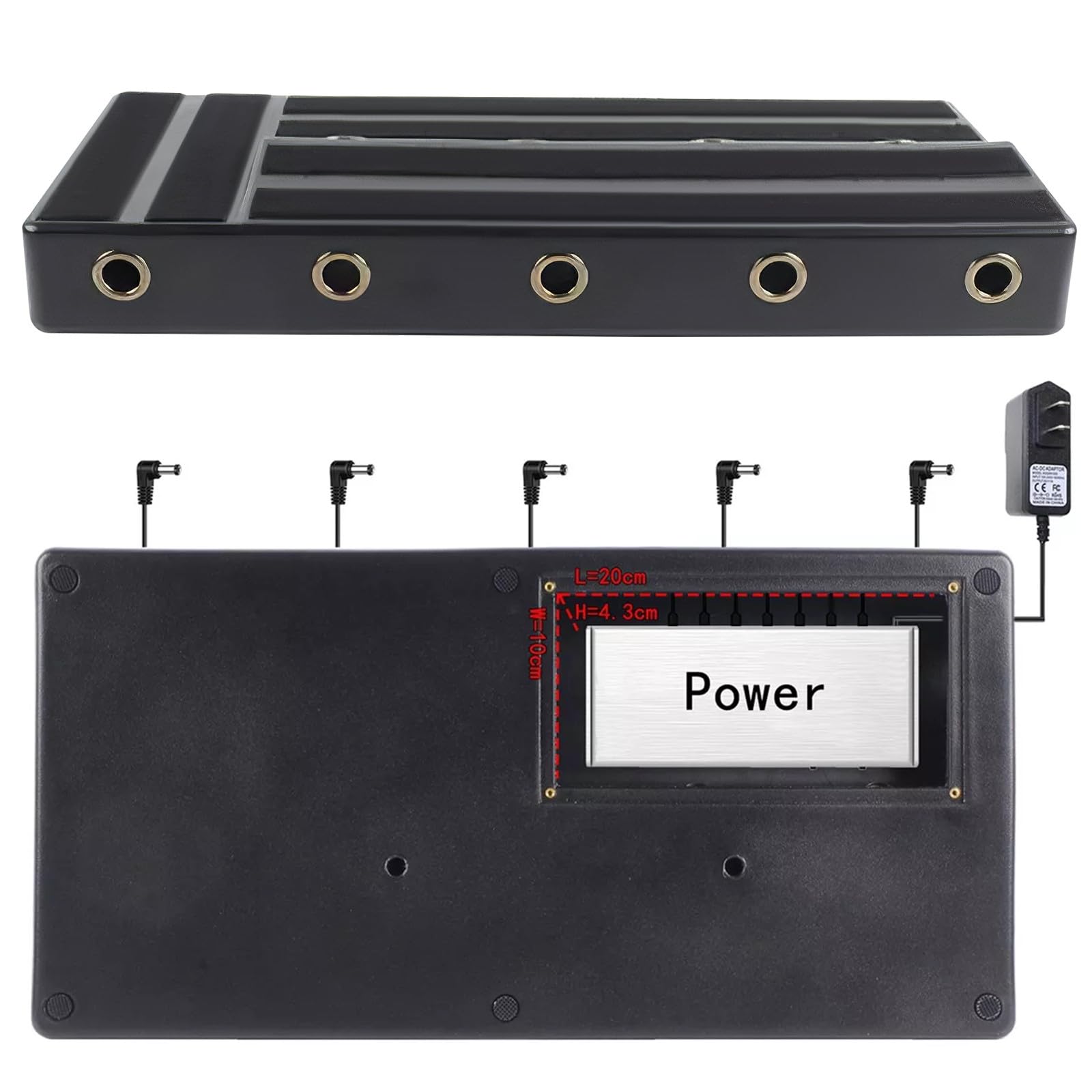 Pedalera de Efectos para Guitarra Eléctrica Montaje Seguro de Pedal, Material Pe Resistente y Diseño Ligero Fácil de Transportar para Músicos en Transporte y Ensayos
