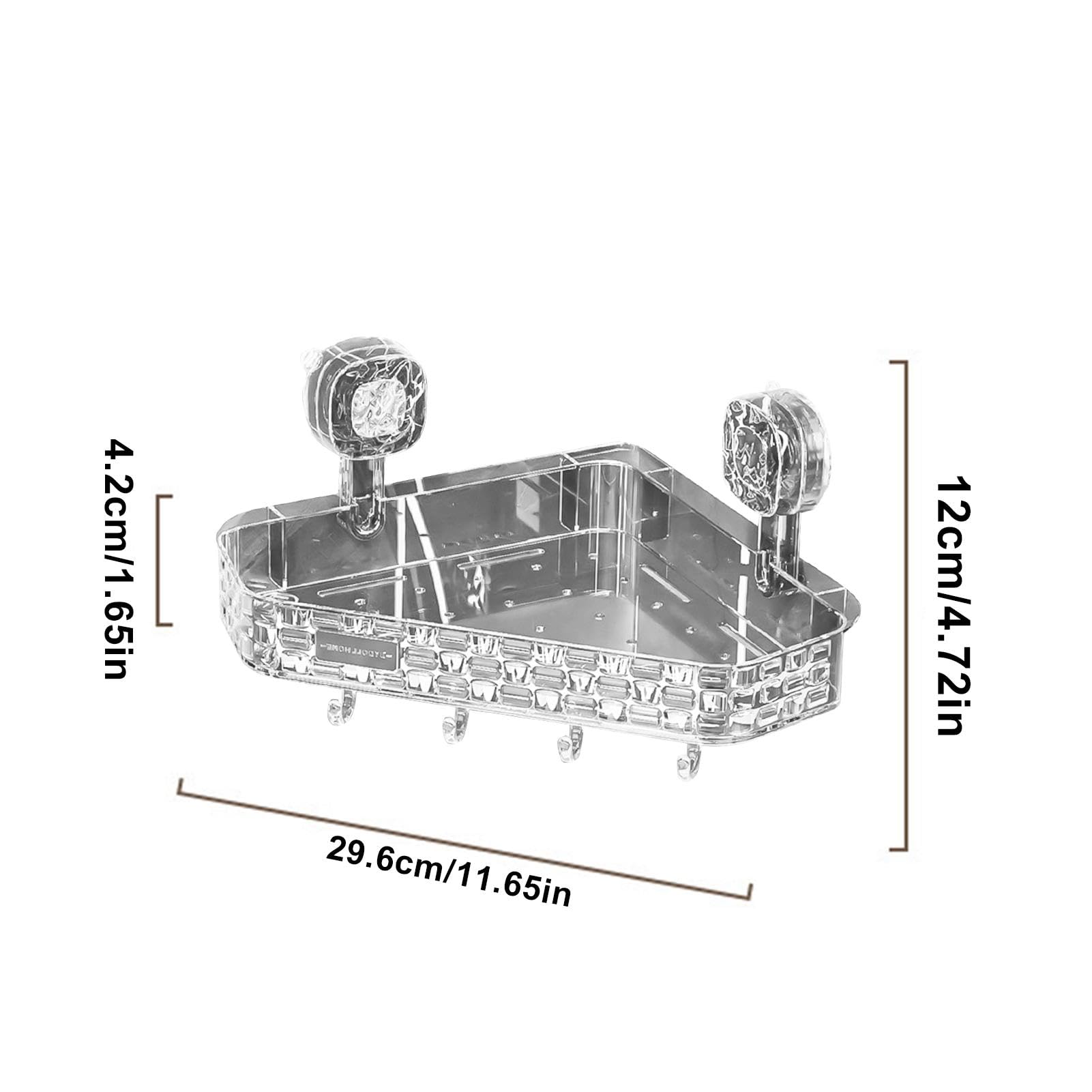 Estante de ducha con ventosa, estante de baño con ventosa, estante de almacenamiento de ducha triangular, organizador de ducha de montaje en pared para almacenamiento de baño, organizador de baño si