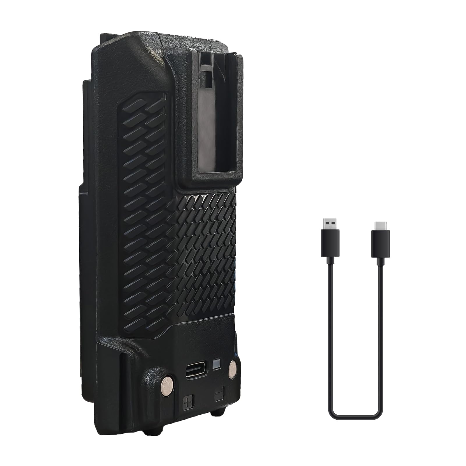 QUANSHENG UV-K5 Battery 2600mAh Enlarge Capacity USB-C Charging DC7.4V Two Way Radio UV-K6 Battery for UV-K5 Radio UV-K6 Acessories with Cable