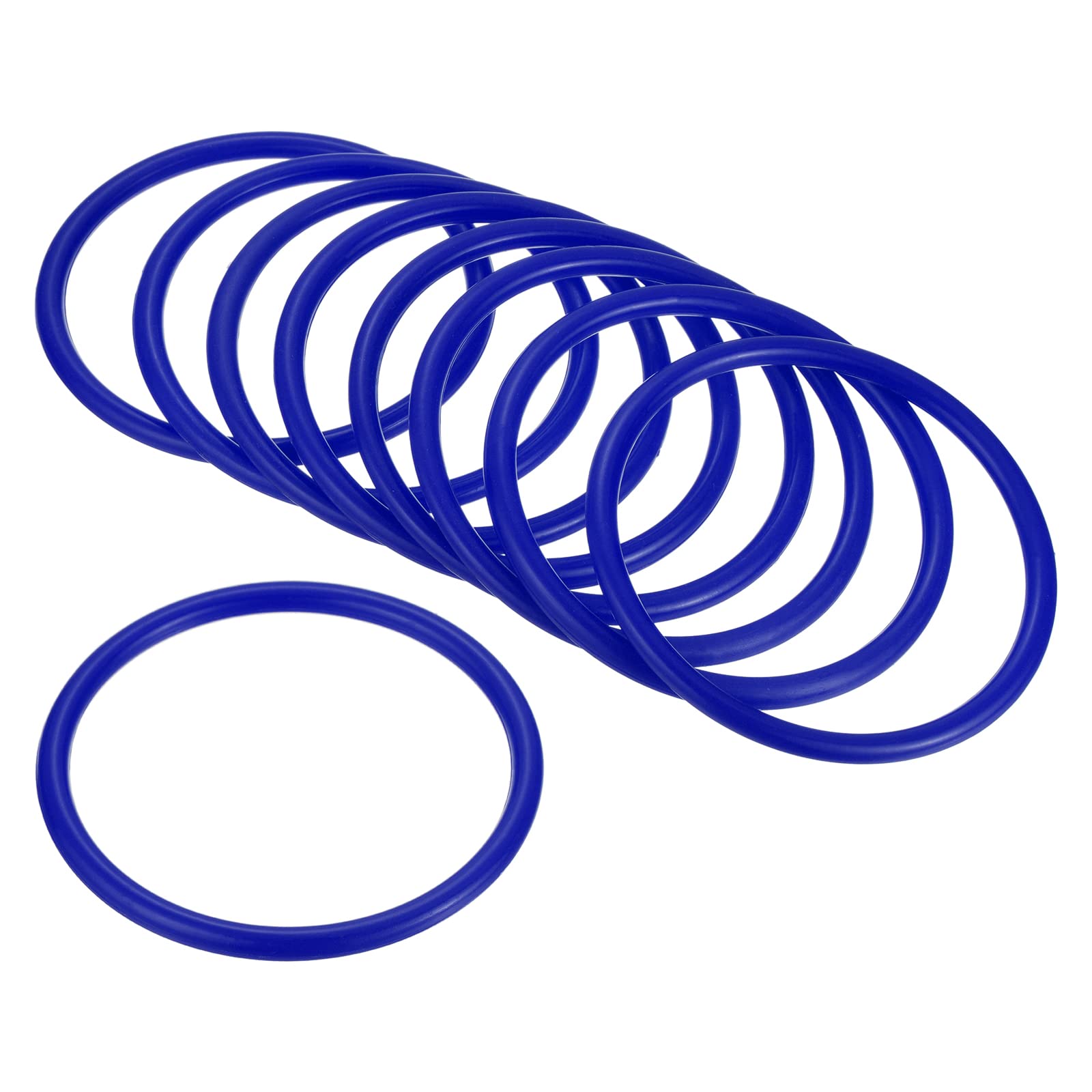 PATIKIL Carnival Ring-Toss Rings 8cm ID, 12 Pack Plastic Small Hoop for Outdoor Party Favor Game Booth, Blue