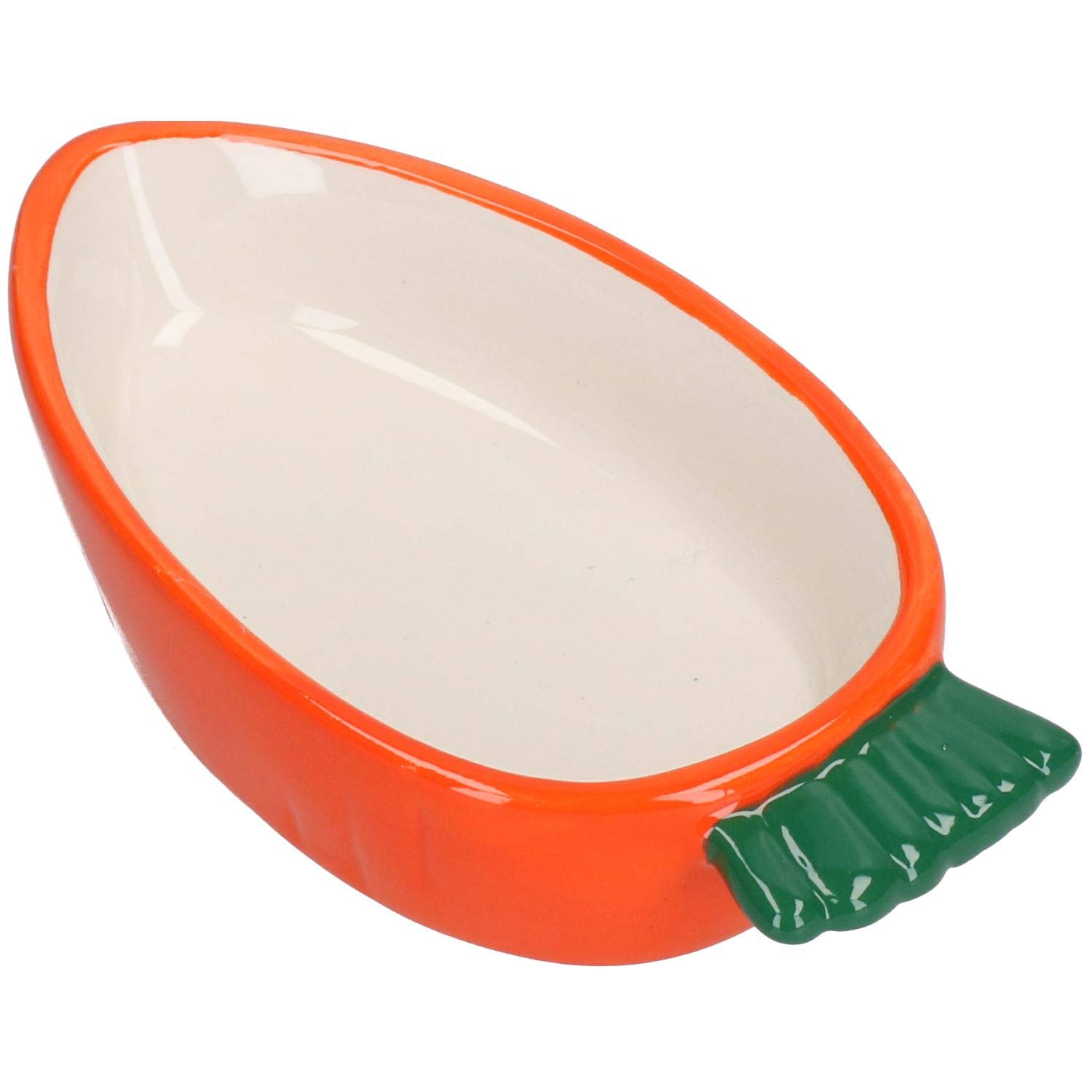 Small Animals Pet Carrot Shaped Bowl for Nibbles Food 5.3