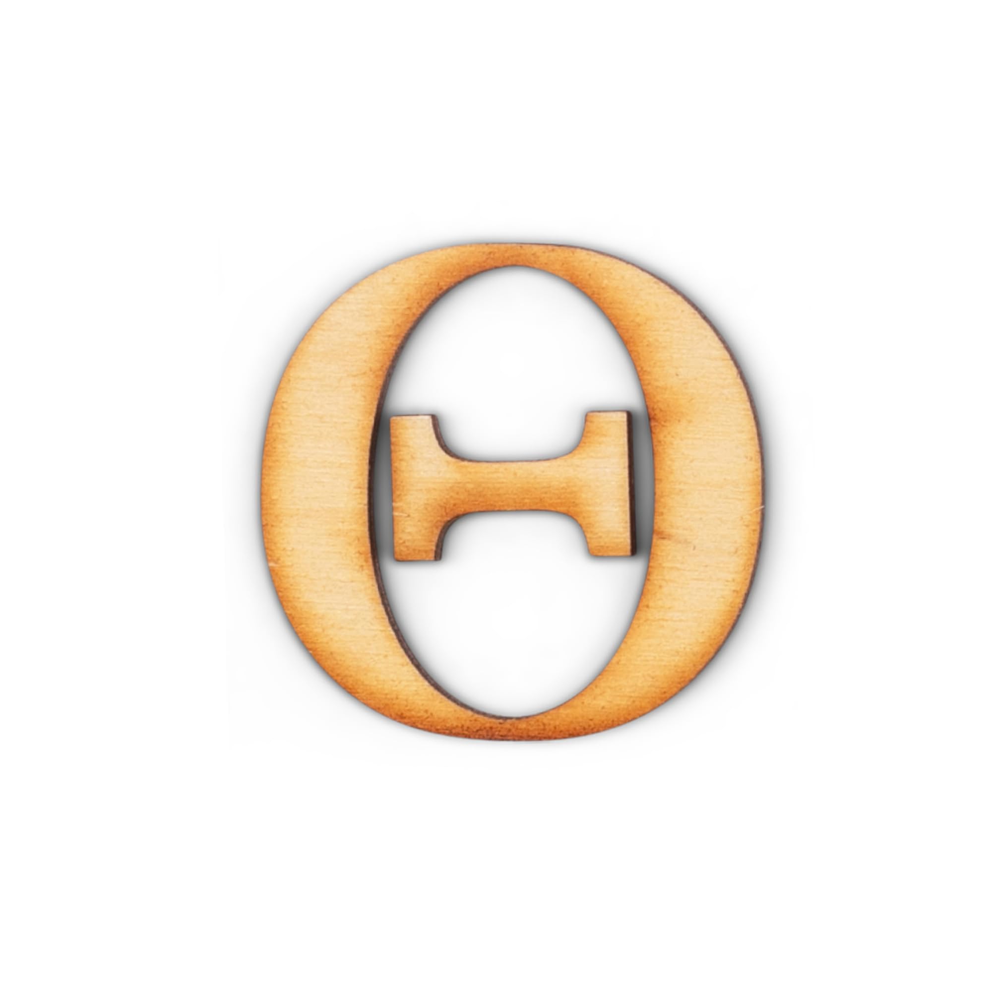 2 Pack Official Greek Wooden Letters for Crafts, Theta - 1" Classic Font Single Layer Wooden Greek Letters - Precision Cut Natural Wood Letter for