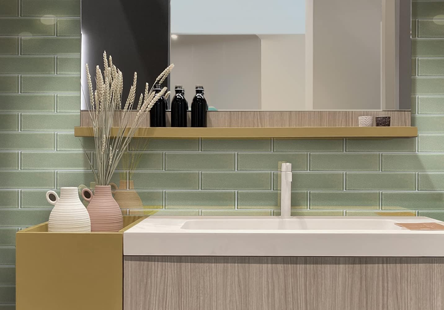 2x8 Subway Glass Mosaic Tile