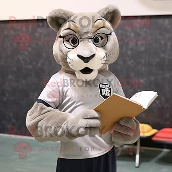 Amazon.com: REDBROKOLY Gray Mountain Lion mascot costume character ...