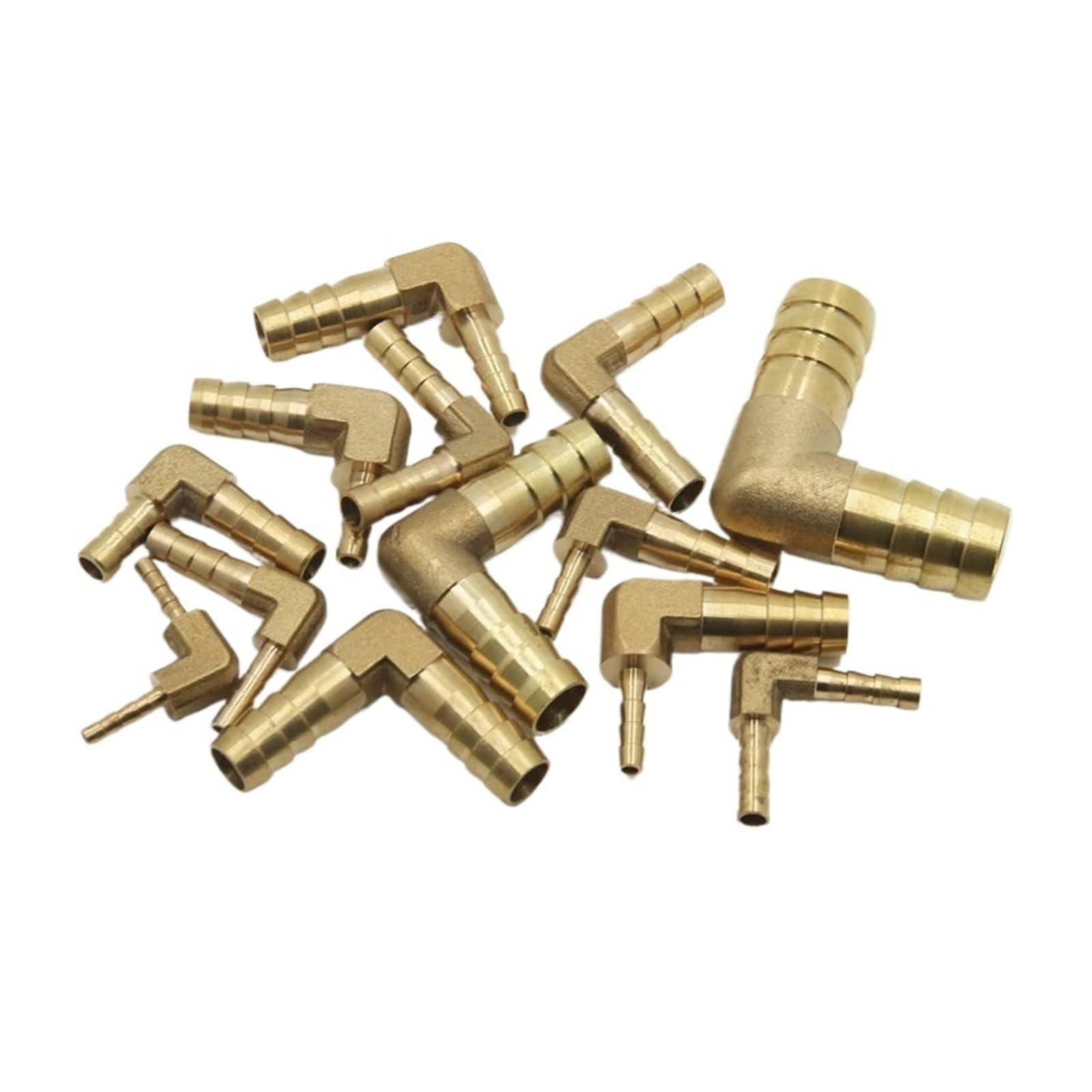5 szt. mosiężnych łączników rurowych z kolcami do węży miedzianych o średnicy 4 mm, 6, 8, 10, 12, 16 i 19(OD 12MM-8MM)