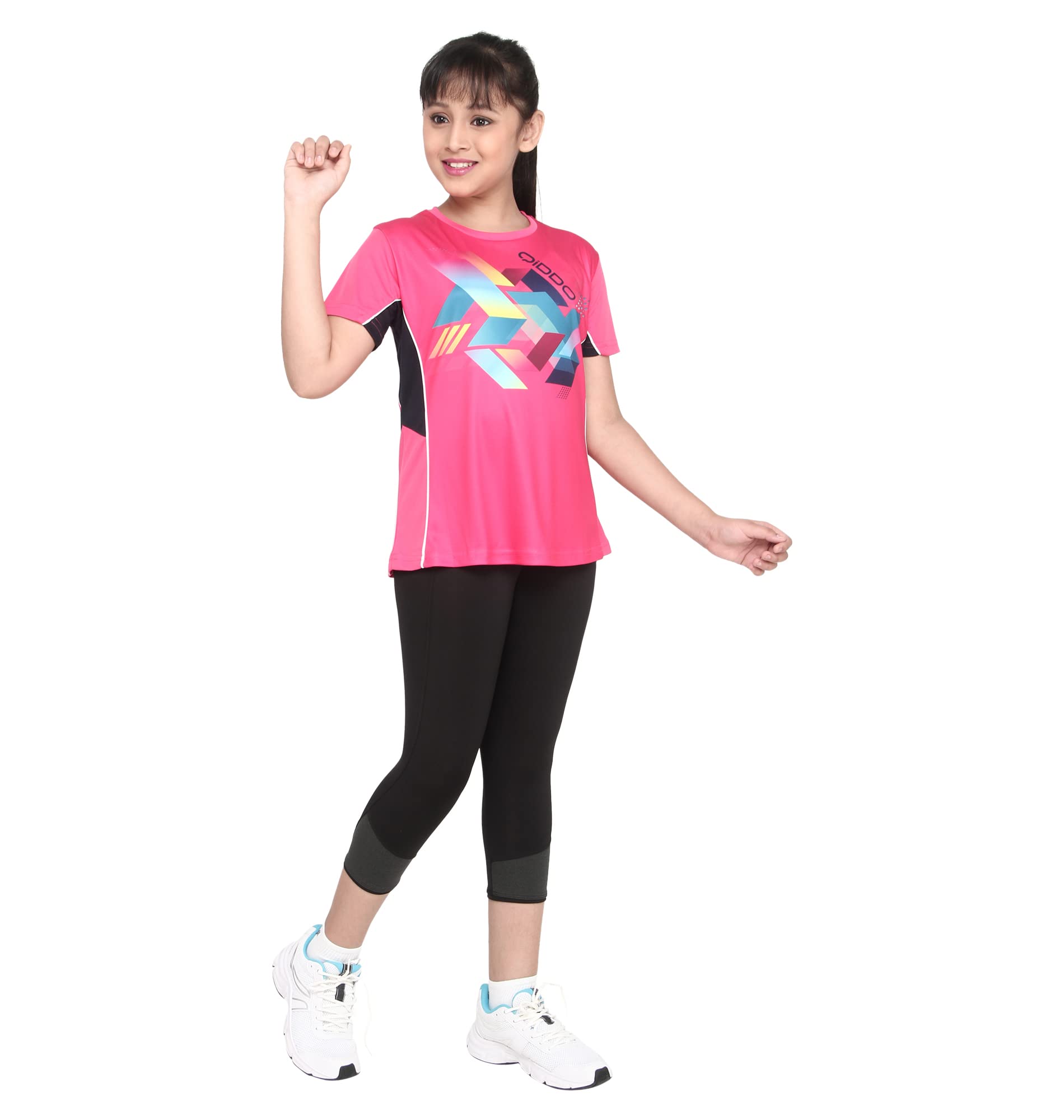 Qiddo Sports Girls' T-Shirt 6-7 Years (Pink) - Image 3 thumbnail