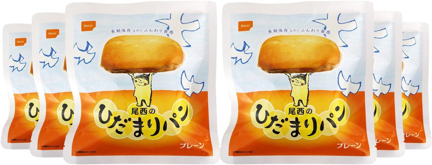 Amazon | 尾西食品 ひだまりパン プレーン×6個 | 尾西食品 | 備蓄用 