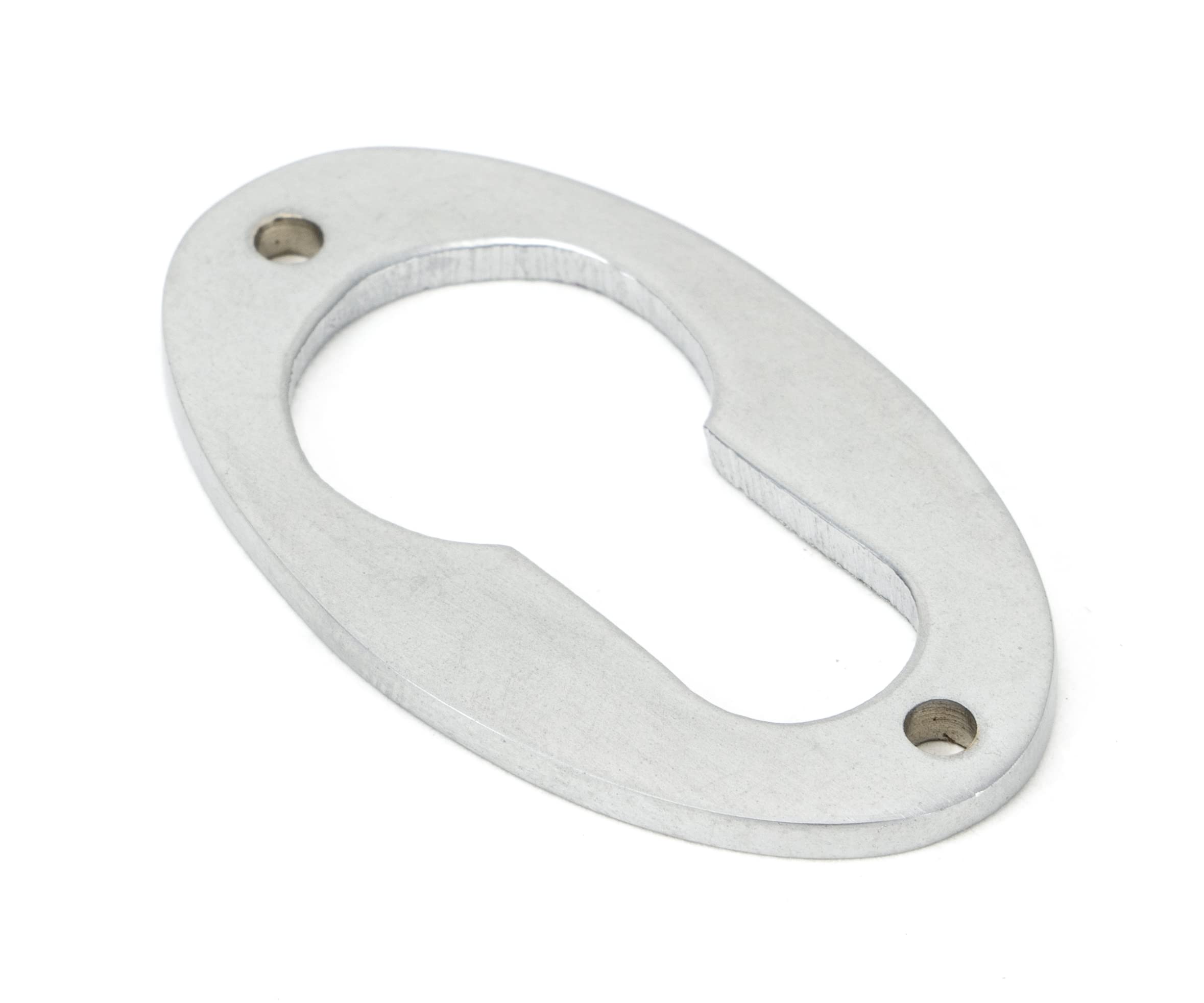 From The Anvil Satin Chrome Oval Euro Escutcheon