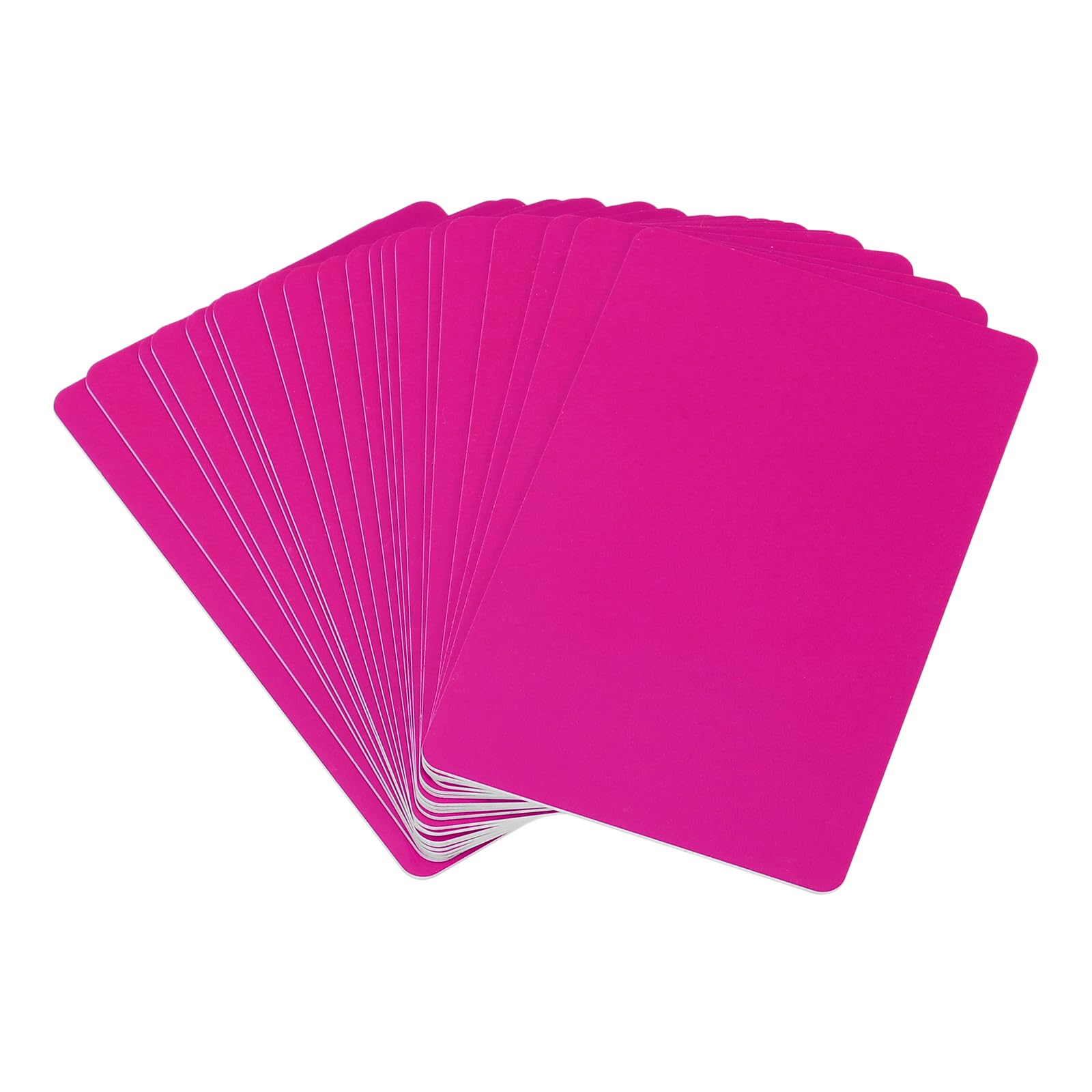 PATIKIL Blank PVC Cards, 20 Pack Inkjet Plastic ID Card CR80 30 MIL White Printable Business Cards, Waterproof Double Sided Printing for Photo ID Badge Inkjet Printers Glossy, Pink