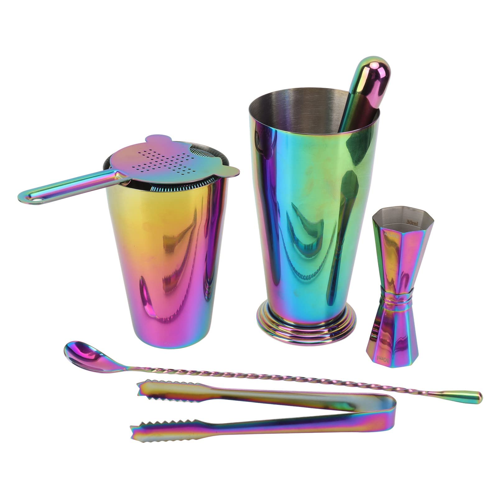 ['Kit Barman Kit Shaker per Cocktail in Acciaio Inossidabile 304 Set Jigger per Bar Ristorante Ritenzione del Calore', 'Set Shaker per Cocktail in Acciaio Inox 304 Shaker con