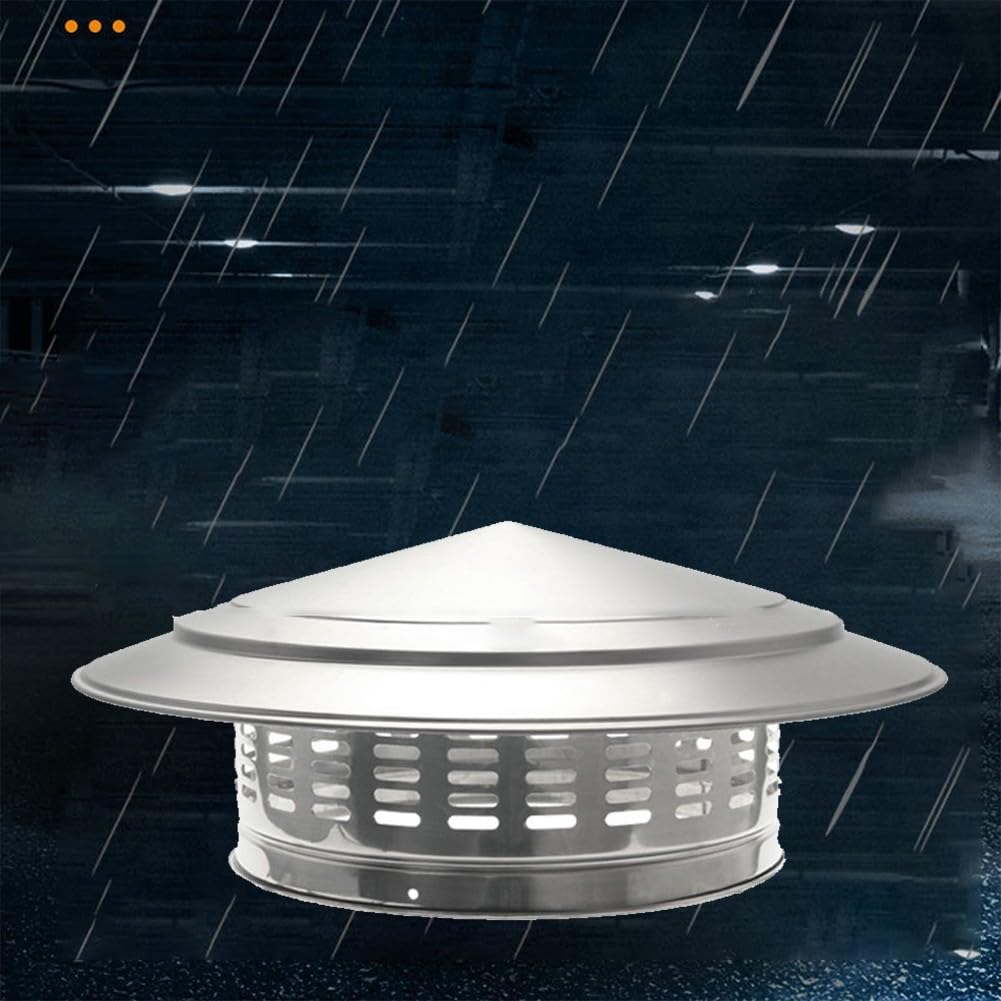 HpLive 250 mm/300 mm Chimenea Sombrero de techo de acero inoxidable, sombrero de cilindro de metal, tapa de lluvia para chimenea (250 mm)